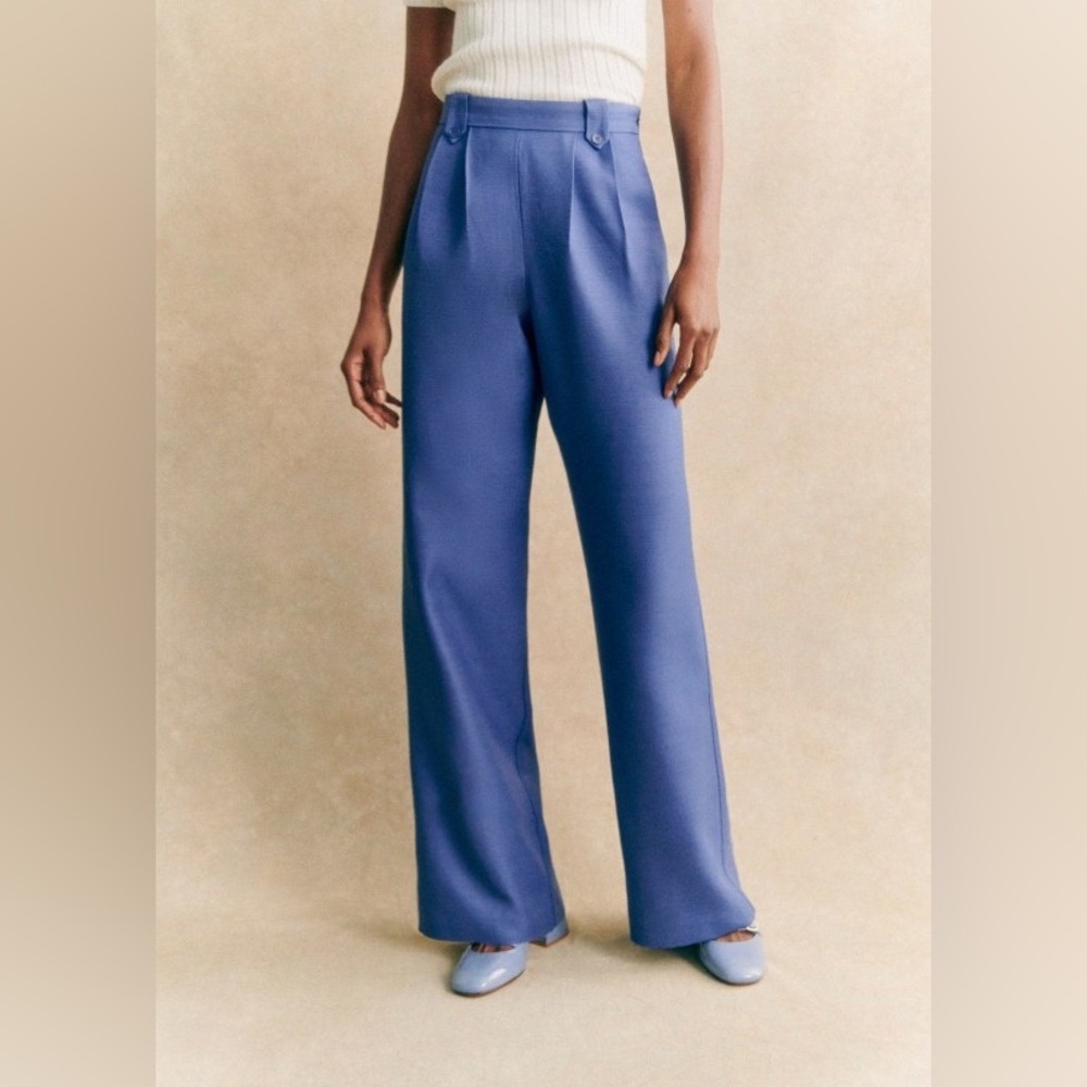 Sezane LOULOU TROUSERS Storm Blue XS